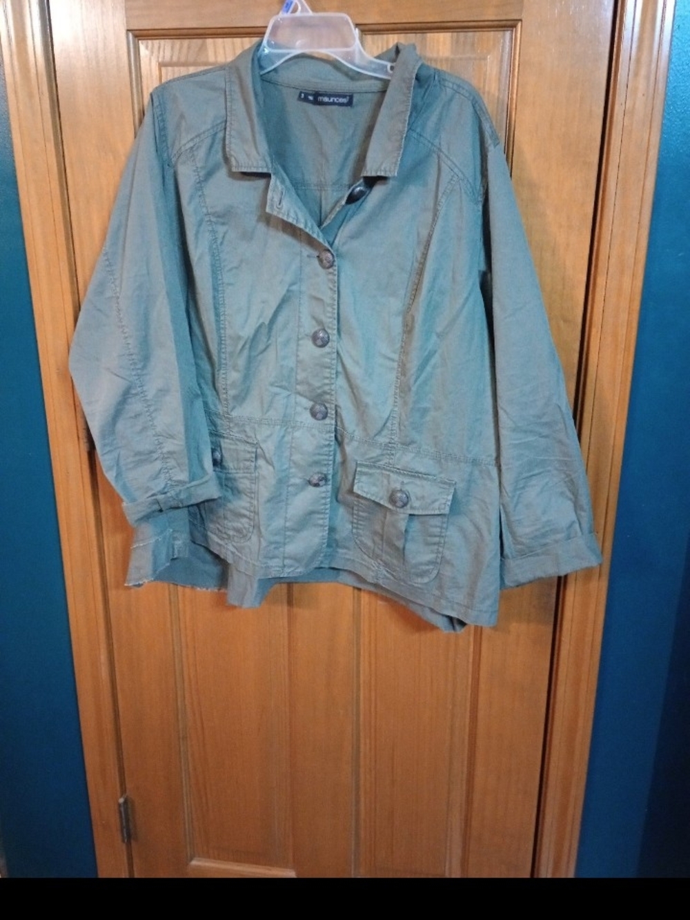 Maurices Olive Green Utility Jacket with Button Front